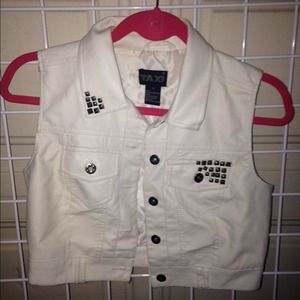Crop cream leather jacket Crop cream leather jacket