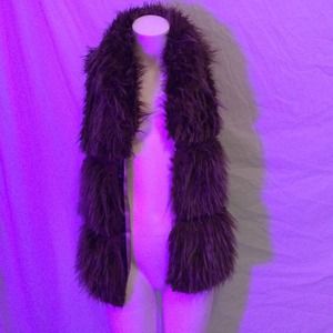 Zara brown faux fur vest Zara brown faux fur vest