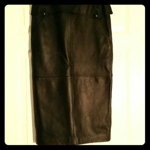 VINTAGE LEATHER MIDI HIGH WAIST PENCIL SKIRT VINTAGE LEATHER MIDI HIGH WAIST PENCIL SKIRT