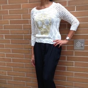 Gold Skull Knit Sweater Gold Skull Knit Sweater