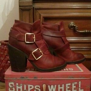 Jeffrey Campbell Shoes - SALE Jeffrey Campbell Burgundy Buckled Booties Jeffrey Campbell Shoes - SALE Jeffrey Campbell Burgundy Buckled Booties