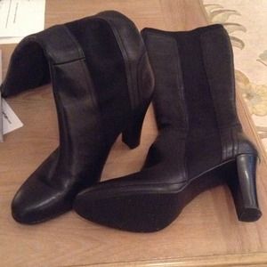 Tahari "Jacob" Boots in Black Leather Tahari "Jacob" Boots in Black Leather