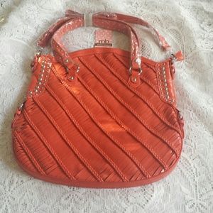 Melie Bianco Karen Orange Handbag Purse Melie Bianco Karen Orange Handbag Purse