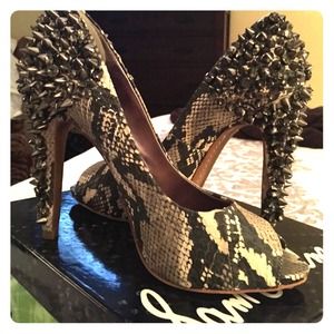Sam Edelman Grey Python Metal/Rhinestone decor Sam Edelman Grey Python Metal/Rhinestone decor