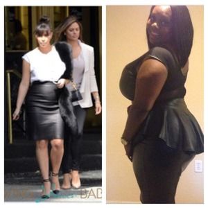 Faux Leather Peplum Top Faux Leather Peplum Top