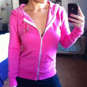L.A.M.B. Gwen Stefani pink rhinestone hoodie small L.A.M.B. Gwen Stefani pink rhinestone hoodie small
