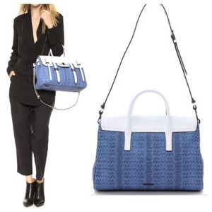 Rebecca Minkoff Handbags - Rebecca Minkoff Blue/White Lrg Jules Satchel Rebecca Minkoff Handbags - Rebecca Minkoff Blue/White Lrg Jules Satchel