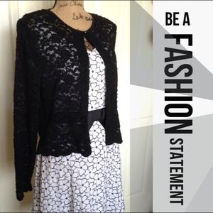 Connected Apparel Jackets & Blazers - Beautiful Black Cardigan Connected Apparel Jackets & Blazers - Beautiful Black Cardigan