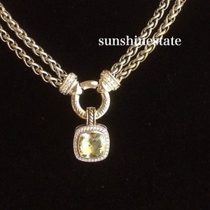 Albion Pendant with Prasiolite and Diamonds Albion Pendant with Prasiolite and Diamonds