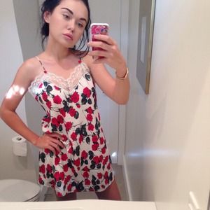 90s Vintage silk rose slip dress 90s Vintage silk rose slip dress