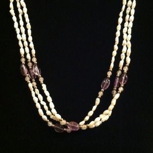Genuine Freshwater Pearl & Amethyst Genuine Freshwater Pearl & Amethyst