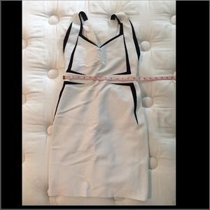 Herve Leger Dresses & Skirts - Herve Lager white and black bandage Estelle dress Herve Leger Dresses & Skirts - Herve Lager white and black bandage Estelle dress