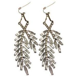 J. Crew Crystal wheat earrings and dust bag J. Crew Crystal wheat earrings and dust bag