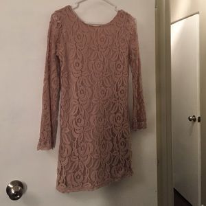 Blush Colored Long Sleeve Dress Blush Colored Long Sleeve Dress