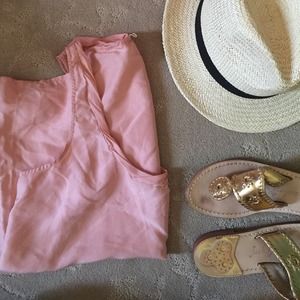 JCrew Pink Silk Racerback Top JCrew Pink Silk Racerback Top