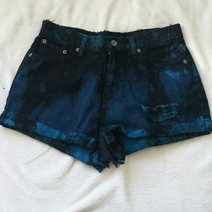Black and Blue high waisted Carmar shorts Black and Blue high waisted Carmar shorts