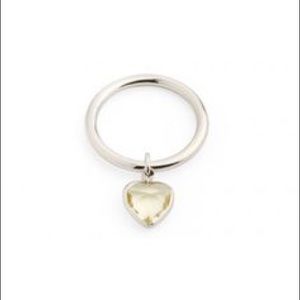 Jewelmint Jewelry - Jewelmint Citrine Heart Dangle Ring Jewelmint Jewelry - Jewelmint Citrine Heart Dangle Ring