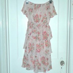 Pink Floral Delia's Strapless Dress Pink Floral Delia's Strapless Dress
