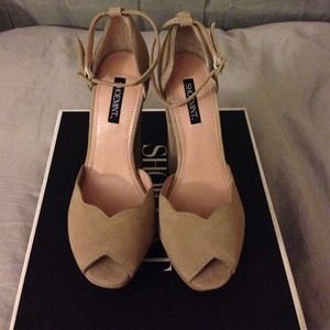 Shoemint Chloe Taupe Suede Heels Shoemint Chloe Taupe Suede Heels