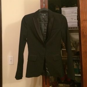Satin Lapel Forever 21 Black Blazer - Never Worn Satin Lapel Forever 21 Black Blazer - Never Worn