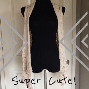 Super cute ivory sweater vest Super cute ivory sweater vest