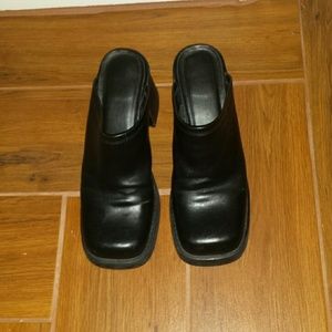 Black Leather Clogs Black Leather Clogs