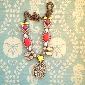 Neon statement necklace. Neon statement necklace.