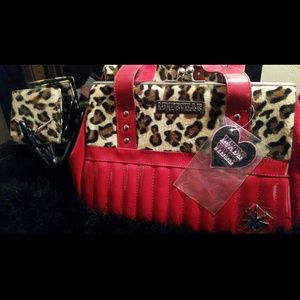 Lux De Ville Cherry Red & leopard bag Lux De Ville Cherry Red & leopard bag
