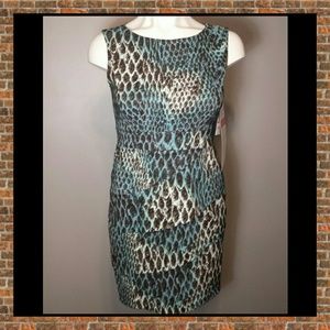 Connected Apparel Dresses & Skirts - Brown and Blues Sleeveless Dress - NWT Connected Apparel Dresses & Skirts - Brown and Blues Sleeveless Dress - NWT