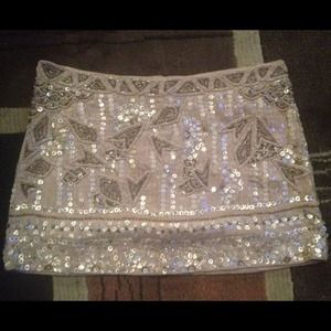 All Saints sequin bead shell beige skirt US 4 UK 8 All Saints sequin bead shell beige skirt US 4 UK 8