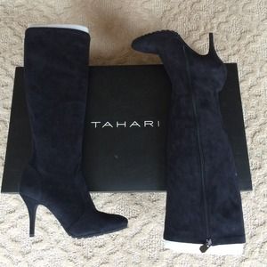 Tahari Black Suede Boots - Never Worn Tahari Black Suede Boots - Never Worn