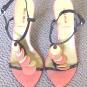 Chic Miu Miu Women's Sandals Sz 38 made in Italy Chic Miu Miu Women's Sandals Sz 38 made in Italy