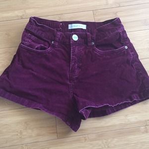 Maroon Corduroy High Waisted Shorts from UO Maroon Corduroy High Waisted Shorts from UO