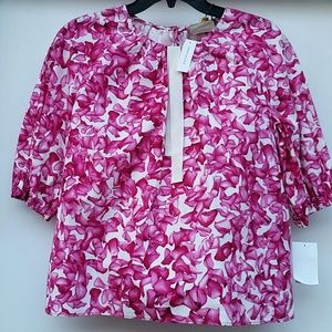 Longchamp Falling Rose Petal Top Longchamp Falling Rose Petal Top