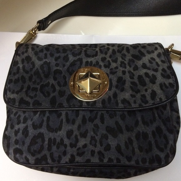 kate spade black and leopard purse
