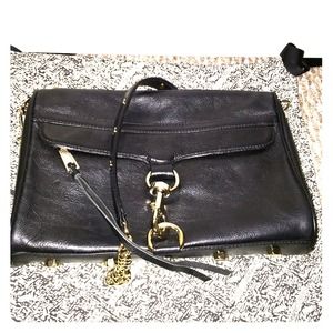 Rebecca Minkoff MAC clutch handbag - black/gold Rebecca Minkoff MAC clutch handbag - black/gold