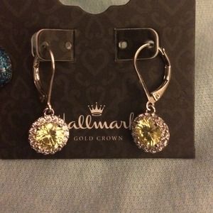 Halo Drop August Birthstone Earring Halo Drop August Birthstone Earring