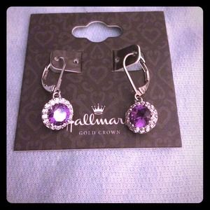 Halo Drop June Birthstone Earrings Halo Drop June Birthstone Earrings