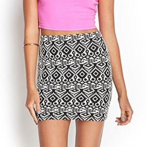 Forever 21 Tribal Print Bodycon Skirt Forever 21 Tribal Print Bodycon Skirt