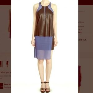 Helmut Lang sheer blue black sleeveless dress S Helmut Lang sheer blue black sleeveless dress S