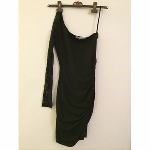 Lovers + Friends Laced One Shoulder Bodycon Dress Lovers + Friends Laced One Shoulder Bodycon Dress