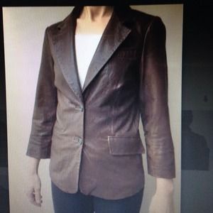 Elizabeth and James brown leather blazer Elizabeth and James brown leather blazer