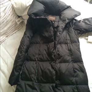 Cole Haan Women's Long Snap-front Down Coat Cole Haan Women's Long Snap-front Down Coat