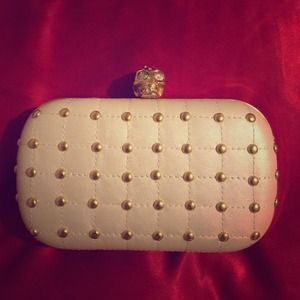 NEW JustFab Studded Skull Clutch NEW JustFab Studded Skull Clutch