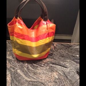 J. Crew striped coated cotton bag- like new! J. Crew striped coated cotton bag- like new!