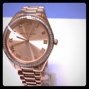 Michael Kors Blake Rose Tone Glitz Watch Michael Kors Blake Rose Tone Glitz Watch