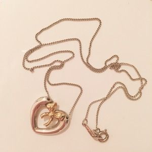 Tiffany & Co. Two Tone Heart Pendant Necklace Tiffany & Co. Two Tone Heart Pendant Necklace