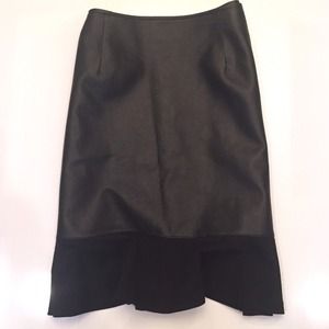 Black faux leather ruffle skirt Black faux leather ruffle skirt