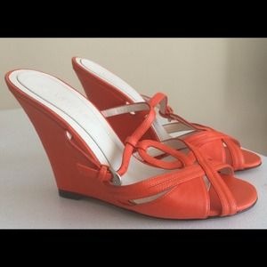 Size 36 Jill Stuart Orange Wedge Sandals Size 36 Jill Stuart Orange Wedge Sandals