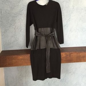 Wool and leather dress Wool and leather dress